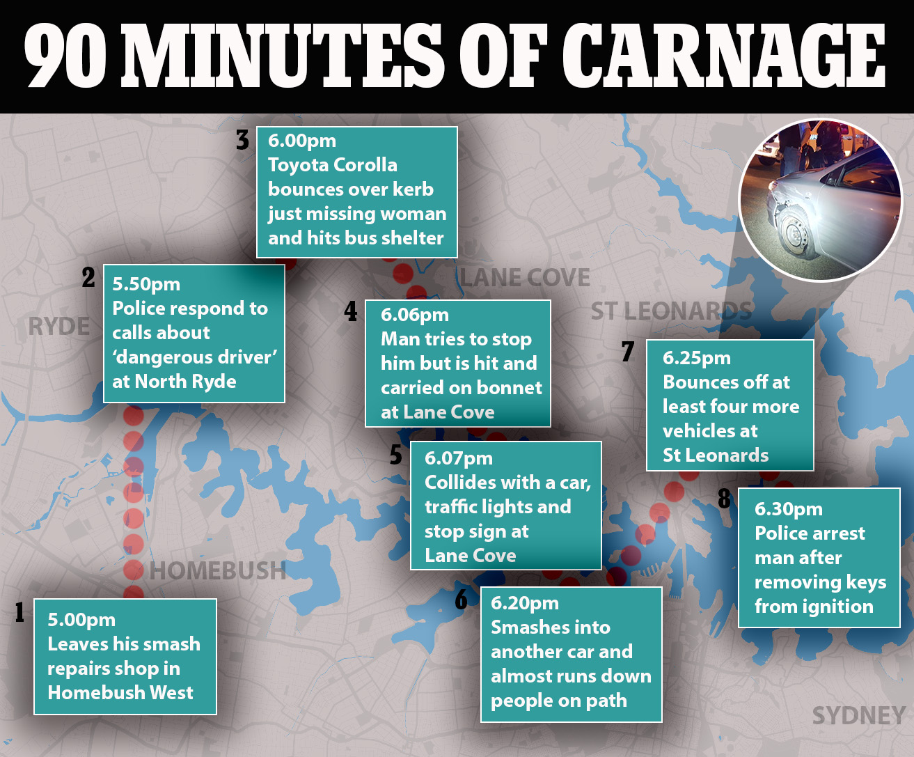 Drunk driver map